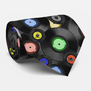 Mens Retro Records Tie