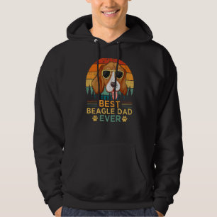 Mens Retro Style Best Beagle Dad Ever Father's Day Hoodie