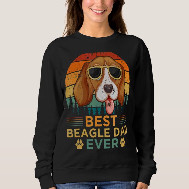 Mens Retro Style Best Beagle Dad Ever Father's Day Sweatshirt (Front)