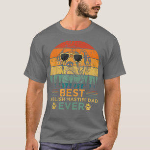 Mens Retro Style Best English Mastiff Dad Ever Fat T-Shirt