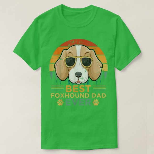Mens Retro Style Best Fohound Dad Ever Father's Da T-Shirt (Design Front)