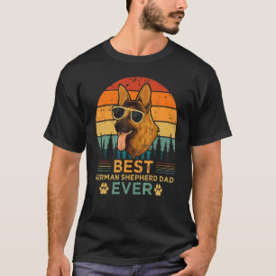 Mens Retro Style Best German Shepherd Dad Ever Fat T-Shirt
