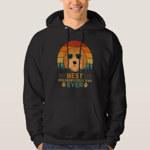 Mens Retro Style Best Goldendoodle Dad Ever Father Hoodie