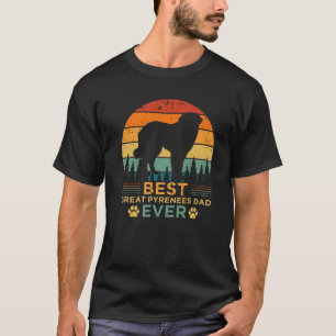 Mens Retro Style Best Great Pyrenees Dad Ever Fath T-Shirt
