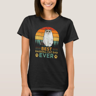 Mens Retro Style Best Ragdoll Cat Dad Ever Father' T-Shirt