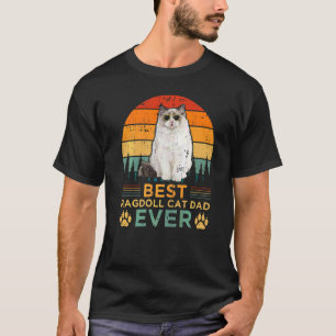 Mens Retro Style Best Ragdoll Cat Dad Ever Father' T-Shirt