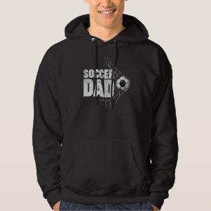 Mens Retro Style Soccer Sports Soccer Dad Father Hoodie