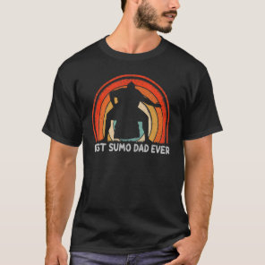 Mens Retro Style Vintage Best Sumo Dad Ever Father T-Shirt
