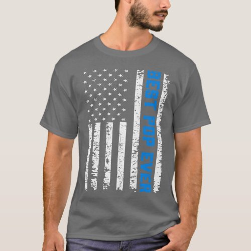 Mens Retro US Best Pop Ever 4th Of July Fathers D T_Shirt