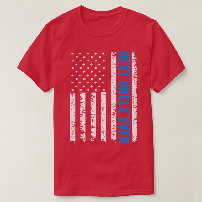 Mens Retro US Best Uncle Ever 4th Of July Father's T-Shirt (Design Front)