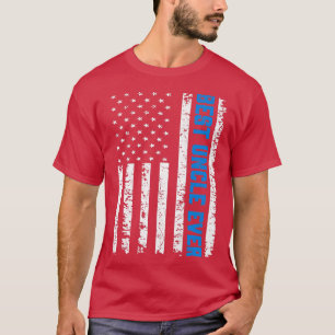 Mens Retro US Best Uncle Ever 4th Of July Father's T-Shirt