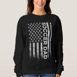 Mens Retro Usa American Flag Soccer Dad Patriotic Sweatshirt
