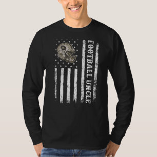 Mens Retro Vintage American Flag Football Uncle Fa T-Shirt