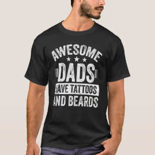 Mens Retro Vintage Beard Bearded Dad 1 T-Shirt