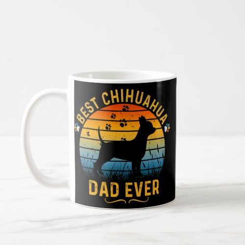 Mens Retro Vintage Best Chihuahua Dad Ever Coffee Mug