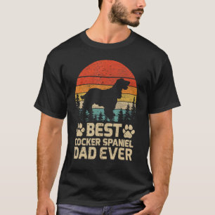 Mens Retro Vintage Best Cocker Spaniel Dad Ever Fa T-Shirt