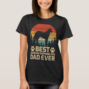 Mens Retro Vintage Best German Shepherd Dad Ever F T-Shirt