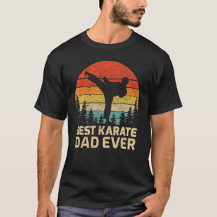 Mens Retro Vintage Best Karate Dad Ever Father's D T-Shirt