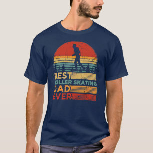 Mens Retro Vintage Best Roller Skating Dad Ever T-Shirt