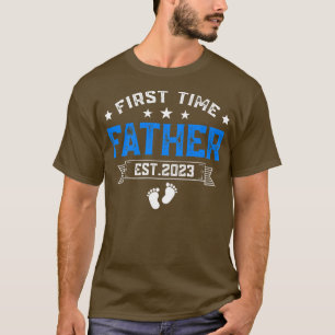 Mens Retro Vintage First Time Father Est 2023 Men T-Shirt