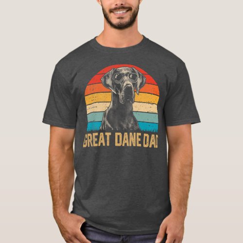 Mens Retro Vintage Great Dane Dad FUnny Fathers T_Shirt