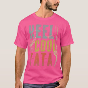 Mens Retro Vintage Reel Cool Tata Fishing Fathers T-Shirt