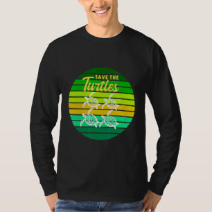 Mens RETRO VINTAGE SAVE THE TURTLES TURTLE LOVERS T-Shirt