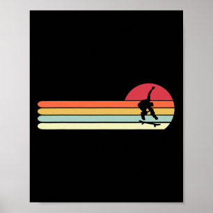 Mens Retro Vintage Style Skateboarding Gift For Da Poster
