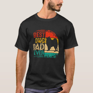 Mens Retro Vintage Sunset Best American Eskimo Dog T-Shirt