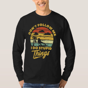 Mens Retro Wakeboard Water Sport T-Shirt