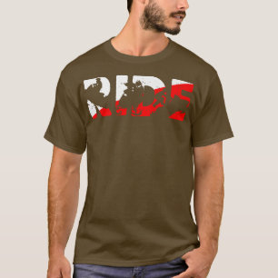 Mens RIDE Snowmobile Clothing Snowmobiling Racing  T-Shirt