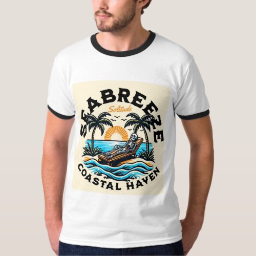 mens ringer beach tshirt 