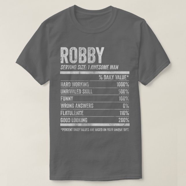 Mens Robby Nutrition Personalized Name  Funny Name T-Shirt (Design Front)