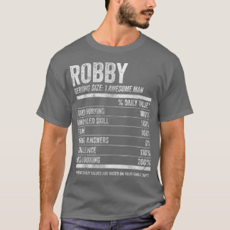 Mens Robby Nutrition Personalized Name Funny Name T-Shirt