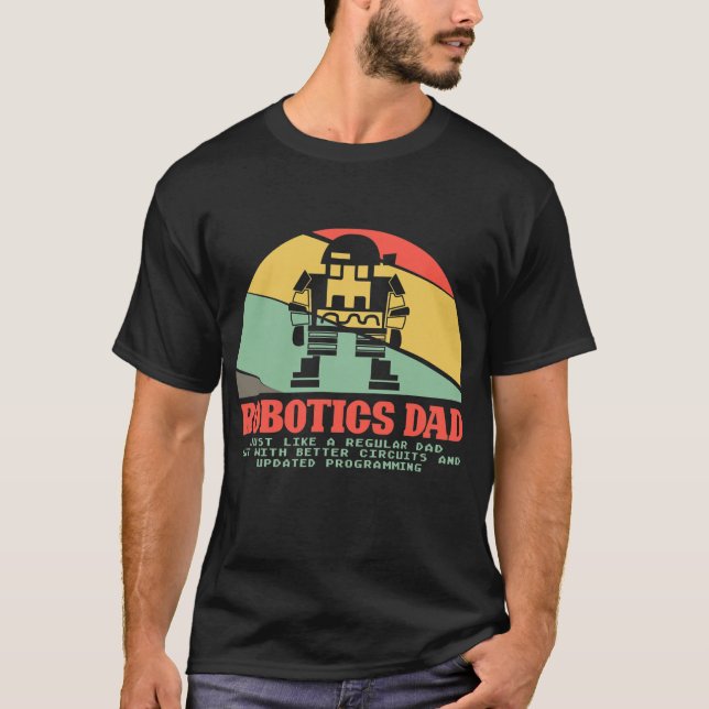 Mens Robotics Dad AI Robot Engineering Engineers T-Shirt (Front)