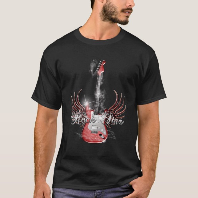 Men's Rock Star Guitar Wing T-Shirt (Front)