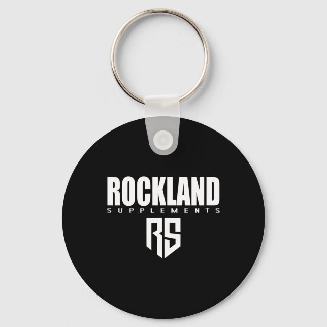 Mens Rockland Supplements Gym Fitness Workout Body Keychain (Front)