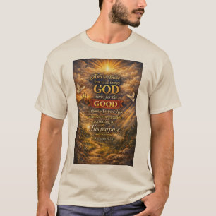 Men's Romans 8:28 Christian Tee Shirt