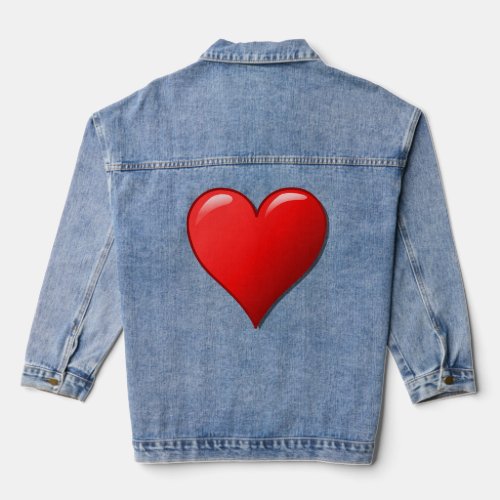 Mens Romantic Novelty LOVE AT FIRST SIGHT   T_Shir Denim Jacket