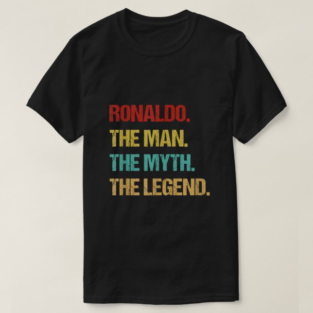 Mens Ronaldo The Man the Myth the Legend T-Shirt (Design Front)