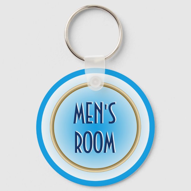 Men's Room Custom Keychain (Front)