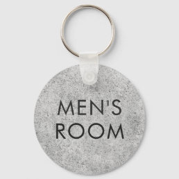 Men&#39;s room restroom keychain - urban concrete