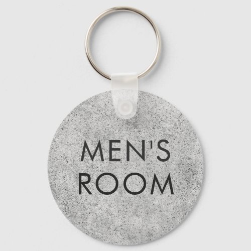 Mens room restroom keychain _ urban concrete