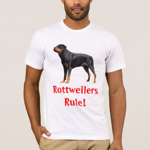 Men's Rottweilers Rule Puppy Dog Tee Shirt