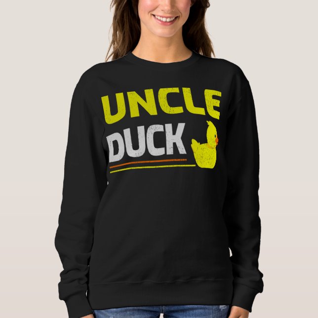 Mens  Rubber Duckling Duck  Uncle Duck Father's Da Sweatshirt (Front)