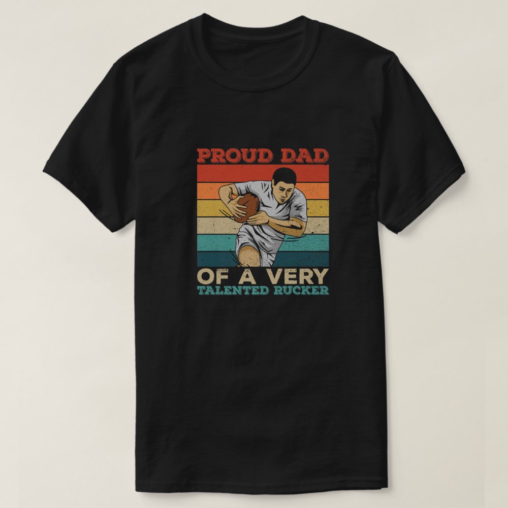 Discover Mens Rugby Quote For A Proud Dad Of A Rugby Player T-Shirt