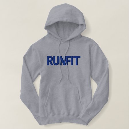 Men's "runfit" Embroidered Pullover Hoodie