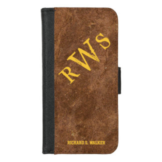 Mens Rustic Country Western Monogram iPhone 8/7 Wallet Case