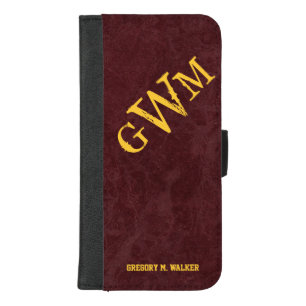 Mens Rustic Country Western Monogram iPhone 8/7 Plus Wallet Case