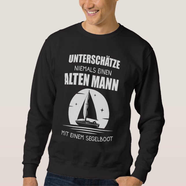 Mens Sailing Beer Captain Sailboat Sweatshirt (Front)
